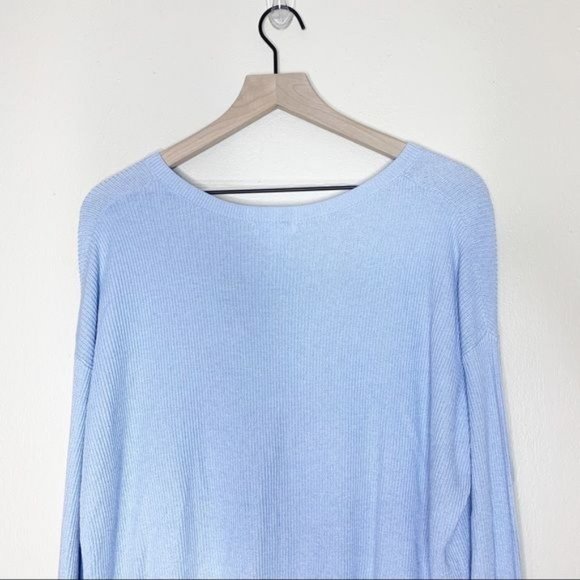 NWT Abound Blue Lightweight V Neck Long Dolman Sleeve Sweater Medium - Picture 7 of 11
